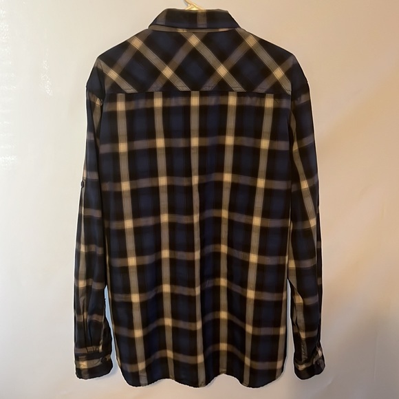 Panzer Men Casual Dress Shirt| Size 2X Color Blue/Gray - Picture 2 of 8